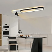 זול גופי תאורת ספוט-מנורת תקרה LED מודרנית 1-2 מנורת מסלול מנורת sotlight 80 ס"מ 100 ס"מ מנורת תקרה גיאומטרית ניתנת לעמעום שלט רחוק סלון חדר שינה מטבח פינת אוכל מנורת ac220v