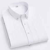 preiswerte Oxford-Hemden für Herren-Herren Oberhemd Gestreiftes Hemd Hemd Oxford Hemd Kariert / Gestreift / Chevron Hochzeit Büro &amp; Karriere Kastanienbraun Hellgelb Hellblau Weiß Langarm Hemdkragen Frühling Sommer Bekleidung Kreuz
