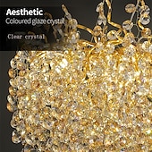 baratos Candeeiros de Lustre-60 cm Design Único Lustres Alumínio LED Estilo nórdico 110-240 V