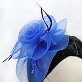 preiswerte Faszinator-Damen Fascinator für Party Hochzeit Sonderanlass Federstoff Rot Pink Grün um zu beeindrucken Fascinator Renntag Kleid