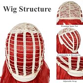 Недорогие Парики для киноперсонажей-Косплэй парики Красный Вино Кудрявый Искусственные волосы Длинные парики Жен. парики Для вечеринки