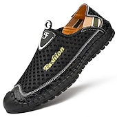 cheap Men&#039;s Slip-ons &amp; Loafers-Men&#039;s Breathable Mesh Slip-On Casual Shoes – Lightweight Outdoor Walking Loafers with Hand-Stitched Detailing and Flexible Sole