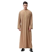 رخيصةأون عربي مسلم-رجالي رداء - روب ثوب / جبة ديني سعودي عربي العربية مسلم رمضان بالغين / قمصان الرضعثوب الراقص