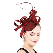 Χαμηλού Κόστους Fascinators-Fascinators Ψεύτικος Λινός Γάμος Kentucky Derby Κοκτέιλ Royal Astcot Μόδα Vintage Με Bowknot Επικεφαλίδα Κεφαλαιοφυλακή ντυθείτε για να εντυπωσιάσετε Ημέρα Αγώνων Φόρεμα 2025