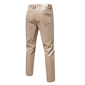 cheap Casual Pants-Men&#039;s Skinny Trousers Casual Pants Solid Color Comfort Breathable Full Length Daily Going out Streetwear Fashion Stylish Black White Micro-elastic