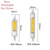 billige Kornpærer med LED-dimmes uten flimmer led r7s glass cob tube pære 78mm 118mm maislampe 110v 220v høyeffekt j78 j118 bytt halogenlys lampadas