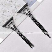 tanie Paski do zegarków Apple-Pasek do zegarka na Apple Watch 38mm 40mm 41mm 42mm 44mm 45mm 49mm iwatch Series Ultra 8 7 6 SE 5 4 3 2 1 Stal nierdzewna Stras Zastąpienie Pasek Damskie Błyszczący Diament Zapięcie metalowe