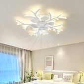 economico Ventilatore da soffitto con luci-Ventilatori A Soffitto A Led Dimmerabili Con Telecomando A Forma Di Fiore Design Da Incasso A Soffitto Con Paralume In Acrilico Lampadario Camera Da Letto Soggiorno