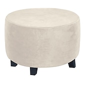 cheap Ottoman Cover-Stretch Ottoman Cover Square Ottoman Slipcovers Furniture Protector Folding Storage Stool Furniture Protector Soft Slipcover with Elastic Bottom