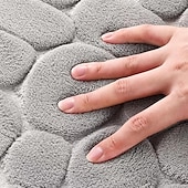 billiga 3PC Badrumsmatta set-3 st badmatta halkfria badrumsmattor, ultramjuk halkfri badmatta och absorberande badmattor, inkluderar u-formad konturmatta, toalettlocksöverdrag