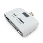 voordelige USB-hubs-kaartlezer multifunctionele smart 4 in 1 laptop pc duurzame telefoon tf micro sd met micro usb oplaadpoort usb 3.1 universele type c adapter otg kaartlezer