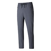 baratos Calças Cargo-Homens Calças de Trilha Ao ar livre Normal Respirável Esticar Resistência ao desgaste Resistente a riscos Calças Com Cordão Cintura elástica Preto Azul Marinho Escuro Caça Pesca Alpinismo M L XL XXL