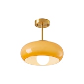 baratos Simplicidade Luminárias de Teto-luzes de teto vintage, lustre de vidro retrô, lustre de montagem embutida, jantar lustre de latão exclusivo