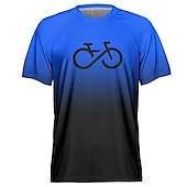 voordelige Heren shirts-Voor heren Downhill Jersey Korte mouw Geel Rood Blauw Grafisch Fietsen Shirt Ademend Sneldrogend Polyester Sport Grafisch Grappig Kleding
