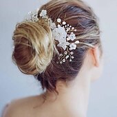 ieftine Accesorii Stilizare Păr-pieptene de păr de mireasă de cristal pentru nuntă, cu strasuri, agrafă de păr de mireasă strălucitoare, accesorii de păr bijuterie pentru femei și fete (argintiu)
