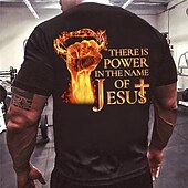 abordables Camisetas de fe-Camiseta gráfica de la Biblia para hombres camiseta de letra estilo casual estilo clásico camiseta de manga corta camiseta de impresión 3D camiseta de cuello redondo vintage al aire libre casual