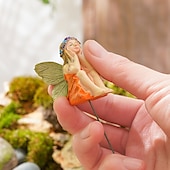 abordables sculptures et statues de jardin-2 pièces papillon fée pot de fleur paysage décoratif accessoires décoratifs