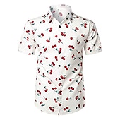 economico Cibo &amp; Bevande-Per uomo A foglia Frutta Banana Camicia Camicia hawaiana Camicia Aloha Maniche corte Camicia Collo ripiegabile Tropicale Di tendenza Hawaiano Strada Informale Hawaiano Nero Bianco Giallo S M L
