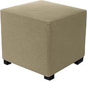 cheap Ottoman Cover-Stretch Ottoman Cover Square Ottoman Slipcovers Rectangular Foldable Storage Stool Cover Bench Cover Furniture Protector Soft Slipcover with Elastic Bottom