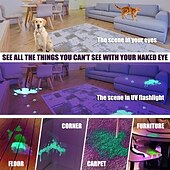 economico Luci da campeggio-torcia uv con 128 led 395nm lampada a torcia ultravioletta rilevatore di luce nera per macchie di urina di cani e cimici dei letti