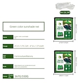 voordelige Kampeerzeil-groen zonneschermdoek, dicht schaduwnet warmte-isolatienet, schaduwdoek, zon- en sneeuwbescherming voor balkon, binnenplaats, campercamping