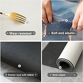 voordelige Absorberend vloerkleed-diatomeeënaarde badmat antislip marmerpatroon superabsorberende toiletdeur sneldrogende voetmat toegangsdeurmat antislipmat