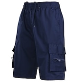 billige Klassisk-Herre Cargoshorts Shorts Bermudashorts Klapplomme عادي Komfort Pustende utendørs Daglig Ut på byen Mote Gatemote Svart Grønn