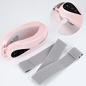 cheap Facial Care Devices-EMS Facial Lifting Massager Double Chin V Shape Lift Belt Red Blue Light LED Face Slimming Vibration Face Lift Devices Skin Care Perfect Birthday Gift For Mother Girls Women