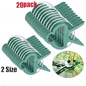 رخيصةأون ملحقات العناية بالنباتات-20 قطعة مقاطع دعم النبات زهرة و كرمة حديقة الطماطم مشابك دعم نباتات لدعم السيقان تنمو الكروم تستقيم التسلق