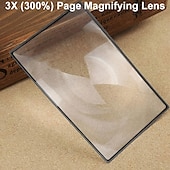 voordelige Kantoor artikelen-1 st a4 kaart lezen pvc vergrootglas groot gebied ultradunne visitekaartje type vergrootglas, 3x (300%) pagina vergrotende lens, lezen vergrootglas voor ouderen, terug naar school cadeau