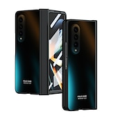 cheap Samsung Cases-Phone Case For Samsung Galaxy Z Fold 5 Z Fold 4 Z Fold 3 Full Body Case Flip Plating Dustproof Solid Colored PC