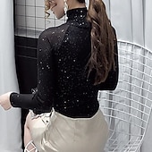levne Oblečení na latinskoamerické tance-dámský top latinské tance společenské tance top ruching čistá barva splicing dámská výkonnostní trénink dlouhý rukáv polyester