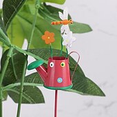 baratos Espanta-espíritos-1pc sinos de vento de flor de metal inserções de decoração micro-paisagem recortes de jardim moído para decoração de jardim de varanda de janela
