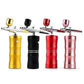 cheap Facial Care Devices-Airbrush Kit Mini Portable Handheld Compressor With Air Brush Spray Gun For Makeup Cake Decorating Model Coloring Manicure Tattoo Drawing Art