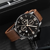 abordables Relojes de Cuarzo-Reloj de Cuarzo para Hombre Set de 4pcs Analogico Retro Estilo Cronógrafo Aleación Nylon Relojes de Estilo Deportivo