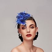 billige Coiffer-fascinators håndlaget kentucky derbyhatt brudehodeplagg fjærhodeplagg barnesceneforestilling fjærhodeplagg hårbøyle