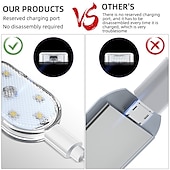 economico Luci decorative-mini led per auto luce d&#039;atmosfera per interni usb ricaricabile magnetica wireless touch light luce di lettura per tetto accessori per interni auto
