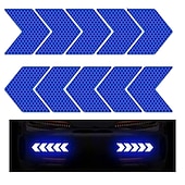 abordables Decoración y protección de la carrocería-10 unidades/juego de pegatinas autoadhesivas de colores surtidos para coche, cinta de señal de flecha reflectante autoadhesiva