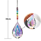 baratos Espanta-espíritos-1pc cristal suncatcher pingente de cristal colorido lustre arco-íris criar ornamento de suspensão na parede ornamento de prisma de janela de árvore para quarto home office decoração de jardim