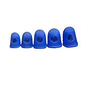 abordables Instrumentos musicales-10 unids/set dedal para dedos, guantes de silicona antiquemaduras para tocar la guitarra, protección para los dedos, guante artesanal diy, herramienta de cocina para coser