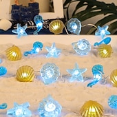 お買い得  電池式-マリンテーマストリングライト 3m 30led キノコミツバチ 銅線 フェアリーストリングライト ホリデーシーサイドパーティーの装飾ライト バッテリー駆動 クリスマス 誕生日 結婚式 ガーデン アウトドア キャンプ 家族 パーティー dec