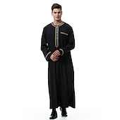 رخيصةأون عربي مسلم-رجالي رداء - روب ثوب / جبة ديني سعودي عربي العربية مسلم رمضان بالغين / قمصان الرضعثوب الراقص