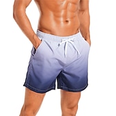 お買い得  男性用水泳パンツ-男性用 ボードショーツ スイムショーツ スイムトランク ドローストリング メッシュ裏地付き 弾性ウエスト 勾配 速乾性 ショート カジュアル 日常 祝日 ハワイアン ボヘミアン ブラック ピンク マイクロエラスティック