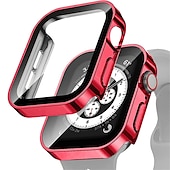 Χαμηλού Κόστους Smartwatch Θήκη-Θήκη ρολογιού με προστατευτικό οθόνης Συμβατό με Apple Watch Ultra 49mm / Series 8 7 41mm 45mm / Series 6 5 4 SE 40mm 44mm Ανθεκτική σε πτώσεις Σκληρός υπολογιστής Παρακολουθήστε Κάλυμμα