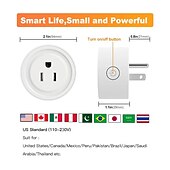 preiswerte Stromversorgung-tuya wifi smart plug funktioniert mit alexa google zur sprachsteuerung mini smart outlet plug mit timer-funktion kein hub erforderlich