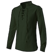 levne Topy-Středověké Steampunk 17. století Halenka / košile Ren Faire Pirát Viking Elfí Pánské Pirát Fantazie Plesová maškaráda Běžné / Denní Dospělé Tričko