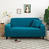 baratos Cobertura de Sofa-capas elásticas para sofá, capa de sofá secional cor de vinho para cães, capas para sofá de dois lugares, em forma de L, 3 lugares, em forma de U, poltrona, protetor de sofá lavável, macio e durável