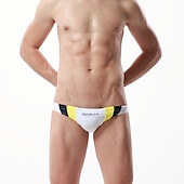 preiswerte Herren Badehosen-Herren Bademode Badehosen Elastische Taille Farbblock Atmungsaktiv Weich Outdoor Casual Täglich Hawaiianisch Stilvoll Schwarz Weiß Mikro-elastisch
