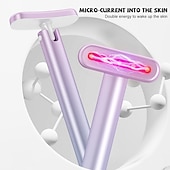 preiswerte Gesichts-Massagegerät-LED-Rotlichttherapie Gesicht Auge dunkle Flecken Hyperpigmentierung Mini-Mikrostrom kleiner Zauberstab elektrisches Gesichtsmassagegerät Anti-Aging straffendes Schönheitswerkzeug