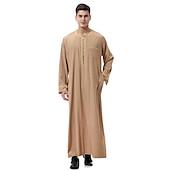 رخيصةأون عربي مسلم-رجالي رداء - روب ثوب / جبة ديني سعودي عربي العربية مسلم رمضان بالغين / قمصان الرضعثوب الراقص